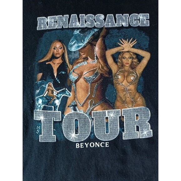 Beyonce Renaissance Tour T-Shirt Men's Large Black Short Sleeve - Picture 2 of 6